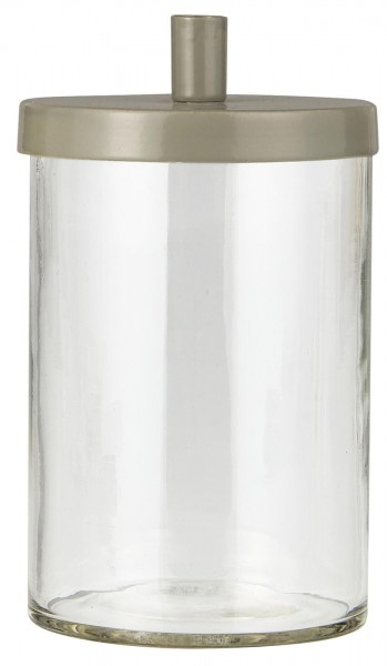 IB Laursen - Kerzenhalter mit Metalldeckel - olive/beige - f. dünne Kerzen