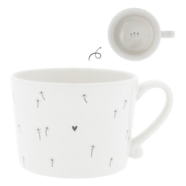 Bastion Collections - Tasse "Daisies" - weiß/schwarz