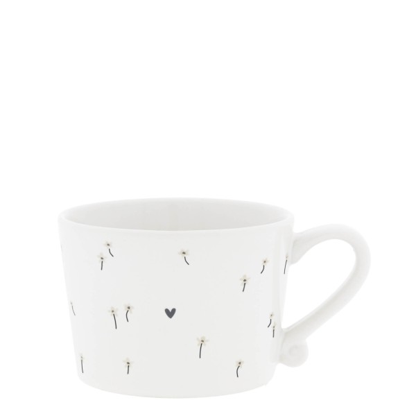 Bastion Collections - Tasse klein "Daisies" - weiß/schwarz/beige