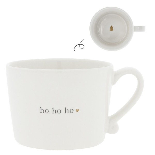 Bastion Collections - Tasse "Ho Ho Ho" - weiß/gold/schwarz