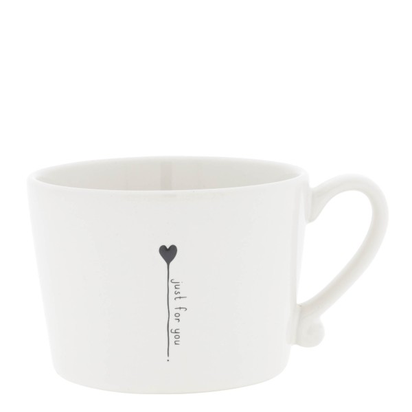 Bastion Collections - Tasse "JUST FOR YOU" - weiß/schwarz