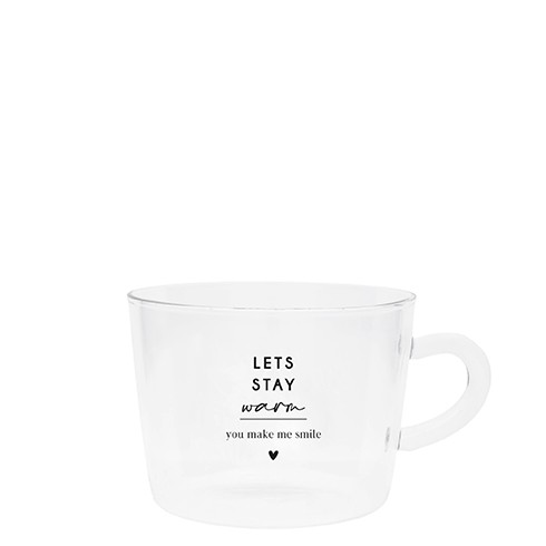 Bastion Collections - Teeglas "let's stay warm" schwarz