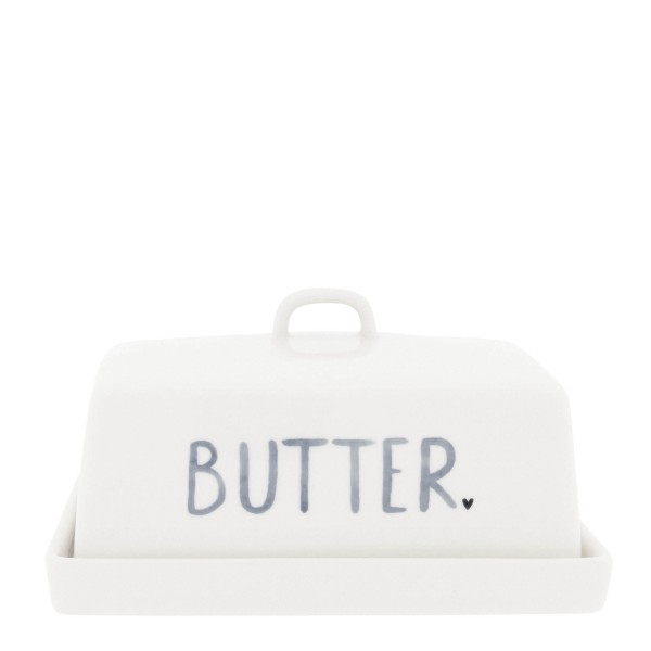 Bastion Collections - Butterdose "BUTTER" weiß/blau