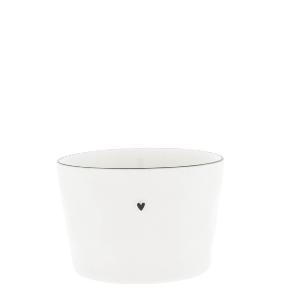 Bastion Collections - Becher "Heart" - weiß/schwarz