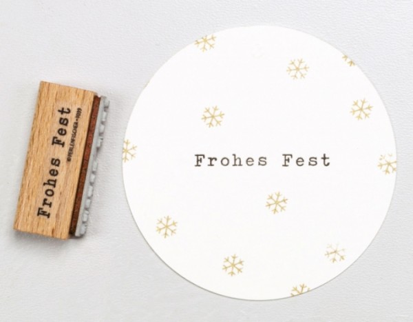 Perlenfischer - Stempel "Frohes Fest - klassisch"