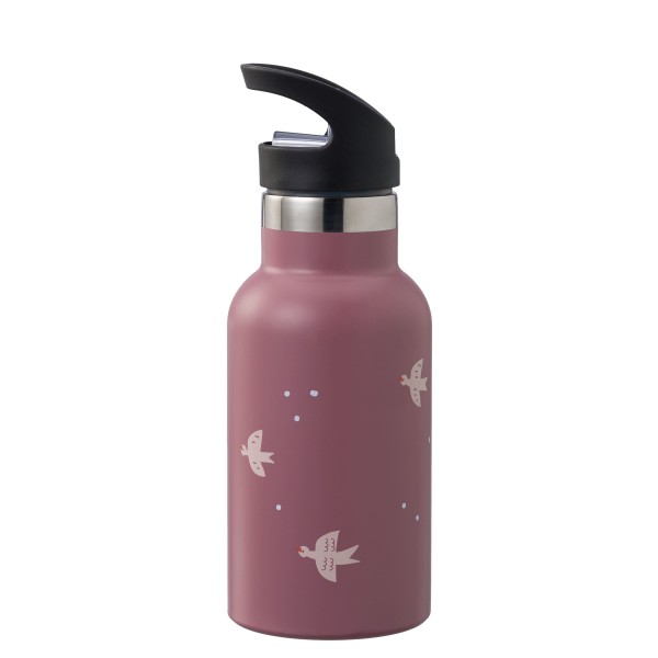 Fresk - Thermosflasche mit 2 Verschlüssen "Vögel" pink - 350 ml