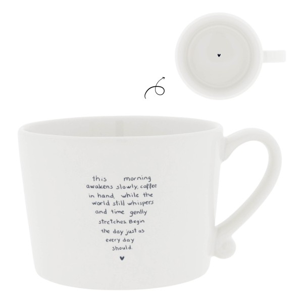 Bastion Collections - Tasse "Heart in words" - weiß/schwarz