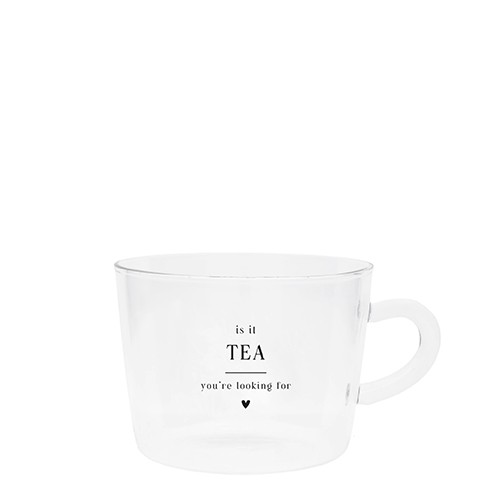 Bastion Collections - Teeglas "is it tea - you're looking for" schwarz