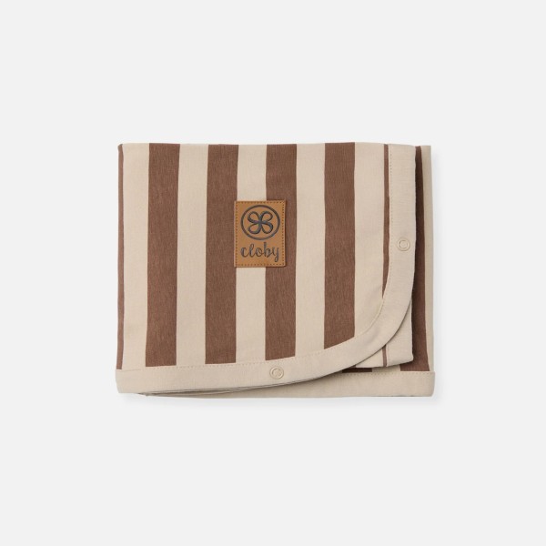 cloby - UV-Sonnenschutz-Tuch "Peanut/Sandy Stripe" - 95 x 73 cm