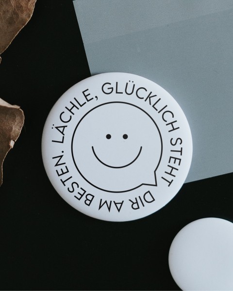 Heldenglück - Magnet klein "Lächle"