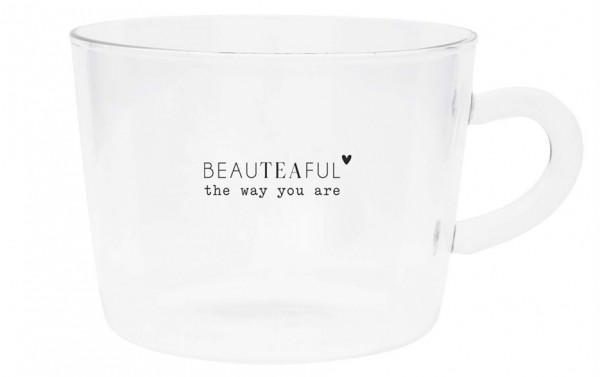 Bastion Collections - Teeglas "BEAUTEAFUL - the way you are" schwarz