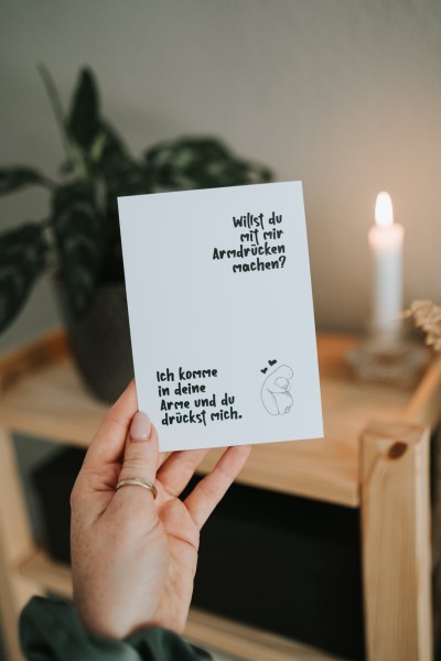Heldenglück - Postkarte "Armdrücken"