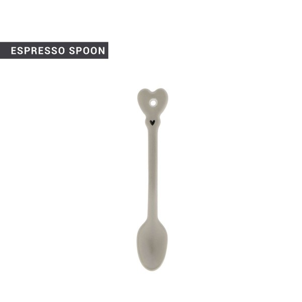 Bastion Collections - Espresso Löffel "Heart" beige-matt