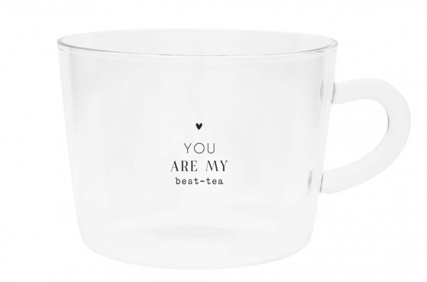 Bastion Collections - Teeglas "YOU ARE MY best-tea" schwarz