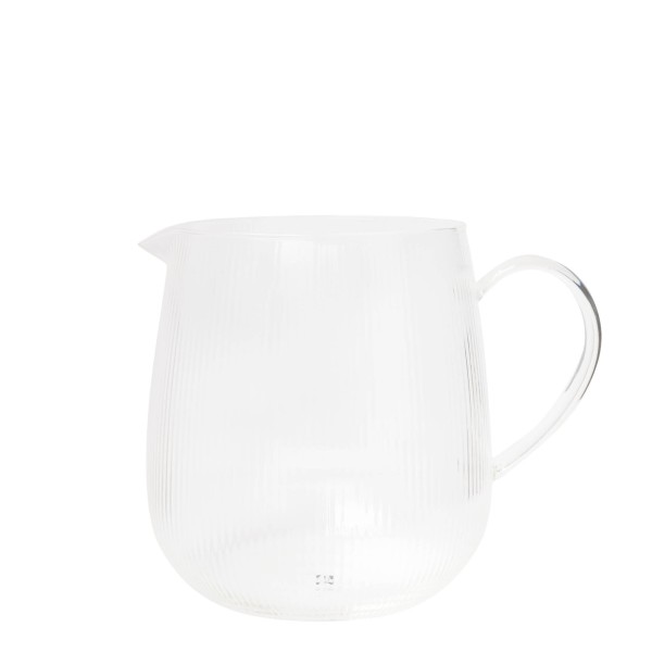 Bastion Collections - Glaskrug mit Henkel "Rillen" - H 16 cm