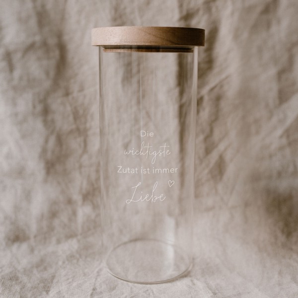 Eulenschnitt - Vorratsglas "Liebe" - 25 cm