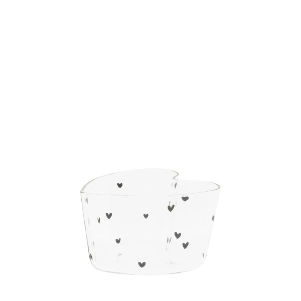 Bastion Collections - Herzschale aus Glas "Hearts" klein