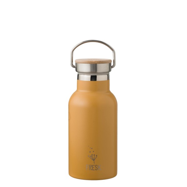 Fresk - Thermosflasche mit 2 Verschlüssen uni "Amber gold - Löwe" 350 ml