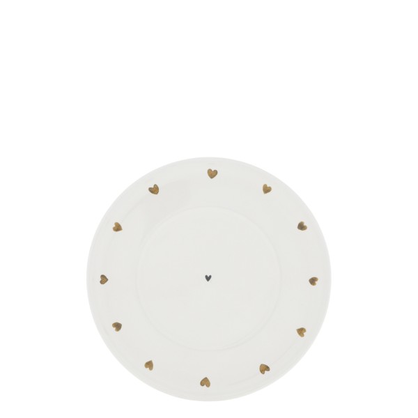 Bastion Collections - Unterteller "Hearts allround" - weiß/braun