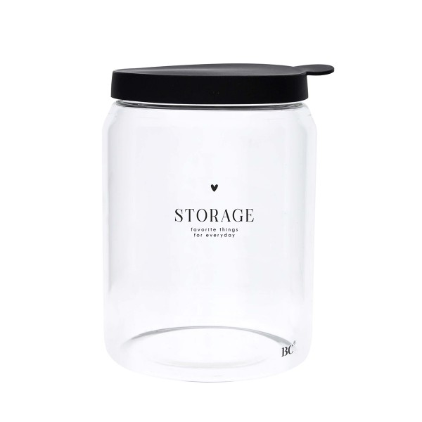 Bastion Collections - Vorratsglas "STORAGE favorite things for everyday" groß - schwarz