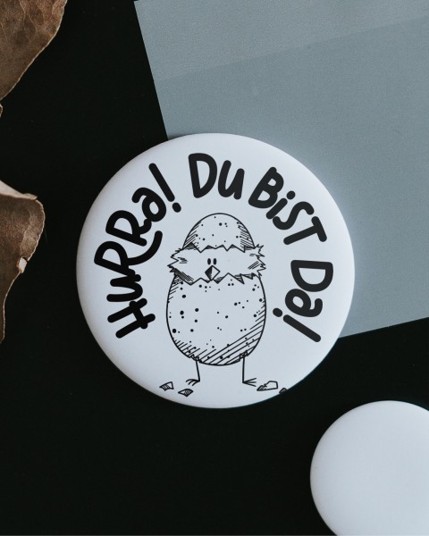 Heldenglück - Magnet groß "Hurra! Du bist da!