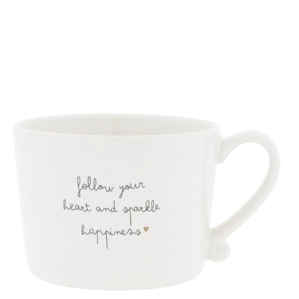 Bastion Collections - Tasse "Follow your heart" - weiß/schwarz