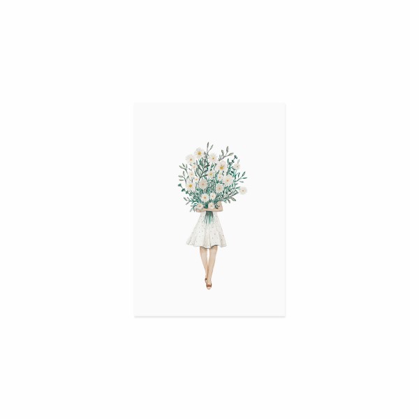 Eulenschnitt - Postkarte "Blumenmädchen"
