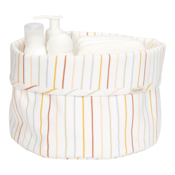 Little Dutch - Wickeltischkörbchen rund "Vintage Sunny Stripes"