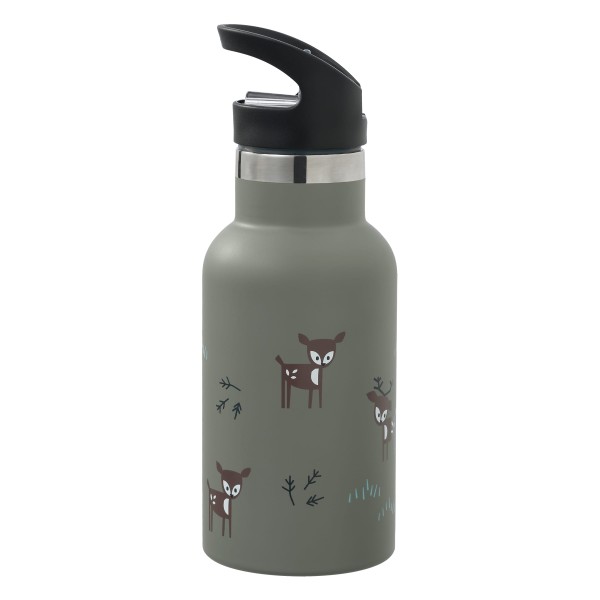 Fresk - Thermosflasche mit 2 Verschlüssen "Reh - olive" - 350 ml