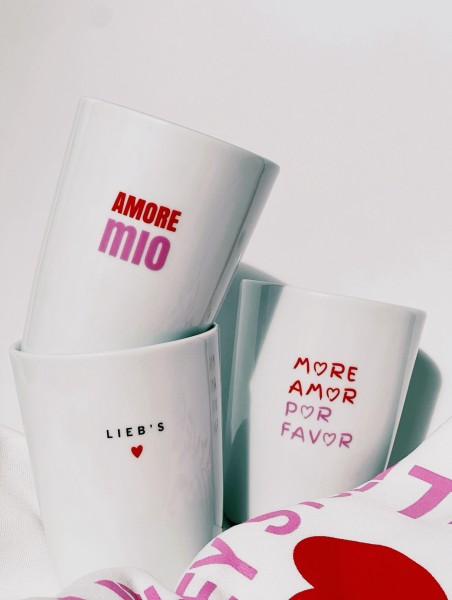 GOLDSCHERBEN - Becher "MORE AMOR POR FAVOR"