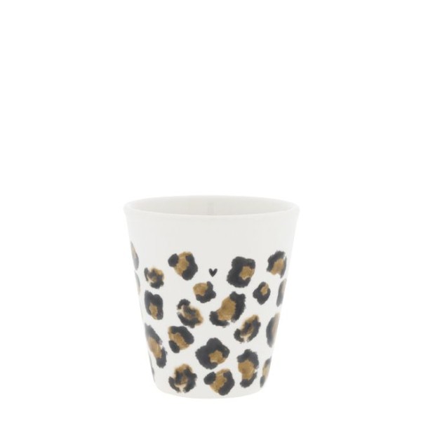 Bastion Collections - Espresso Becher "Leopard" - weiß/schwarz