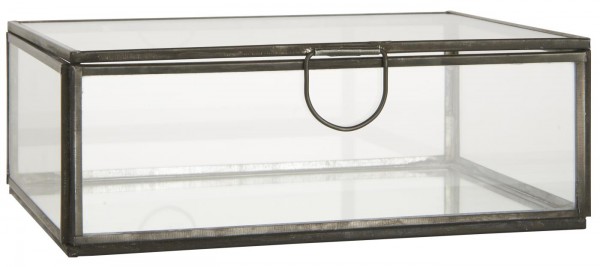 IB Laursen - Glasbox mit Deckel - schwarz - 18,5 x 13,8 cm