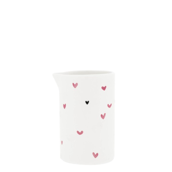Bastion Collections - Milchkännchen "little Hearts" - weiß/pink