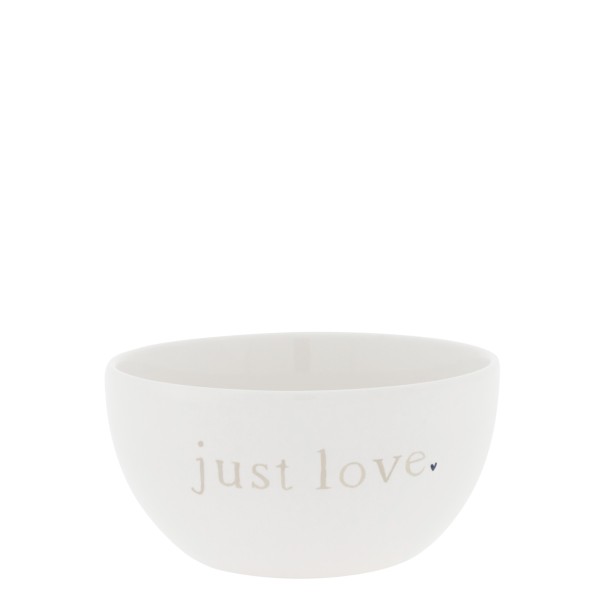 Bastion Collections - Schale "just love" - weiß/beige/schwarz - Ø 14,5 cm
