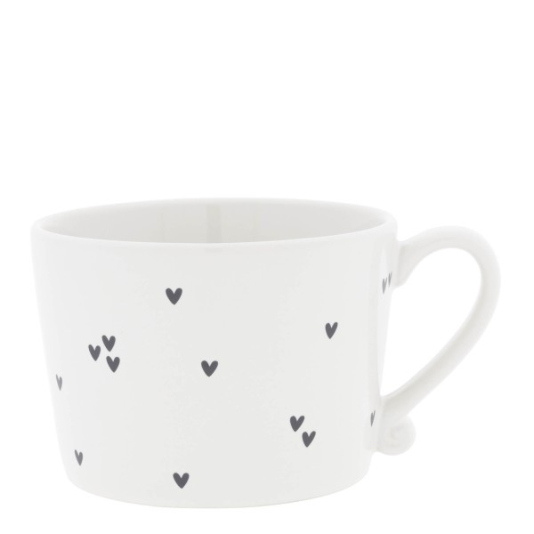 Bastion Collections - Tasse "little hearts" - weiß/schwarz