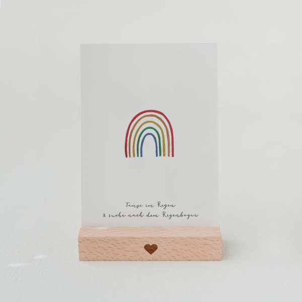 Eulenschnitt - Postkarte "Regenbogen"