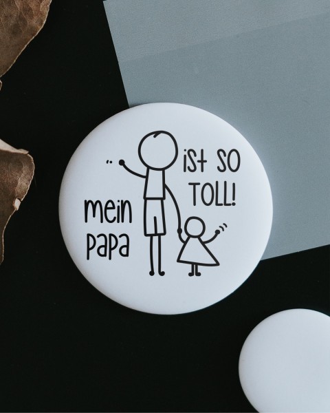 Heldenglück - Magnet klein "Mein Papa ist so toll"