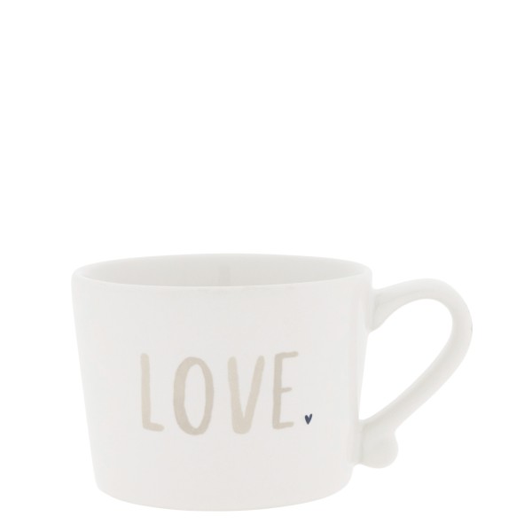 Bastion Collections - Tasse klein "Love" - weiß/beige