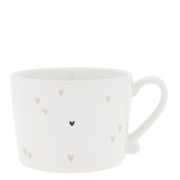 Bastion Collections - Tasse "Hearts" - weiß/beige
