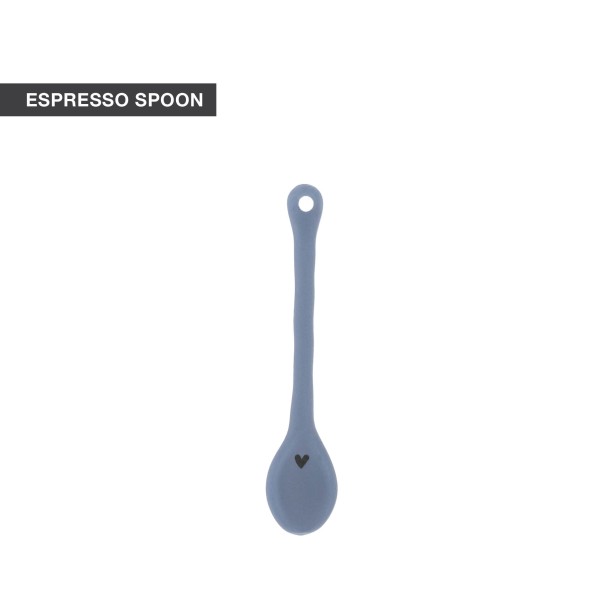 Bastion Collections - Espresso Löffel "Heart" blau-matt