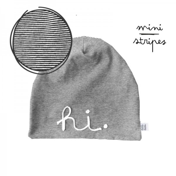 aai aai - HI Beanie - Streifen "schwarz-weiß"