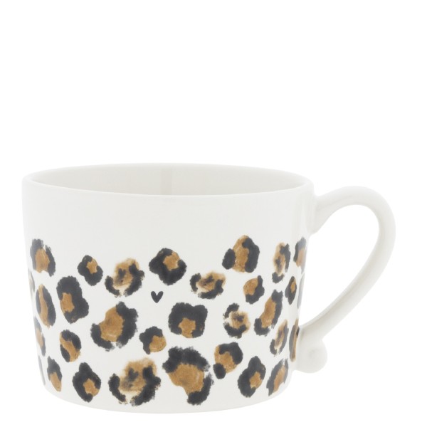 Bastion Collections - Tasse "Leopard" - weiß/schwarz/beige