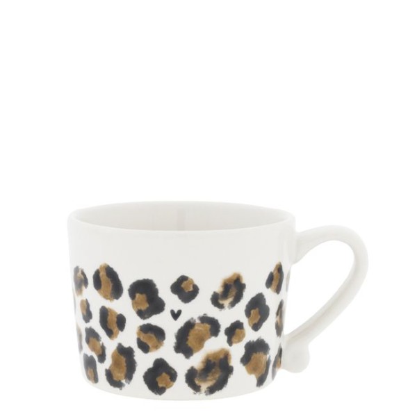 Bastion Collections - Tasse klein "Leopard" - weiß/schwarz/beige