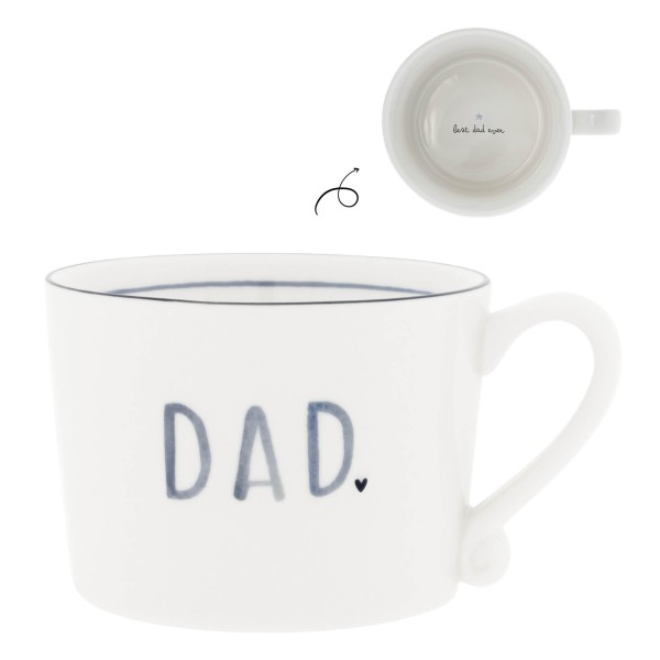 Bastion Collections - Tasse "DAD" weiß/schwarz/blau