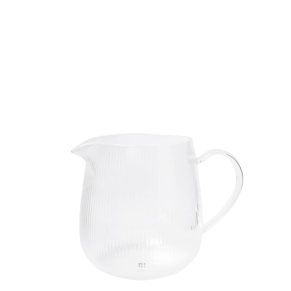 Bastion Collections - Glaskrug mit Henkel "Rillen" - H 12 cm