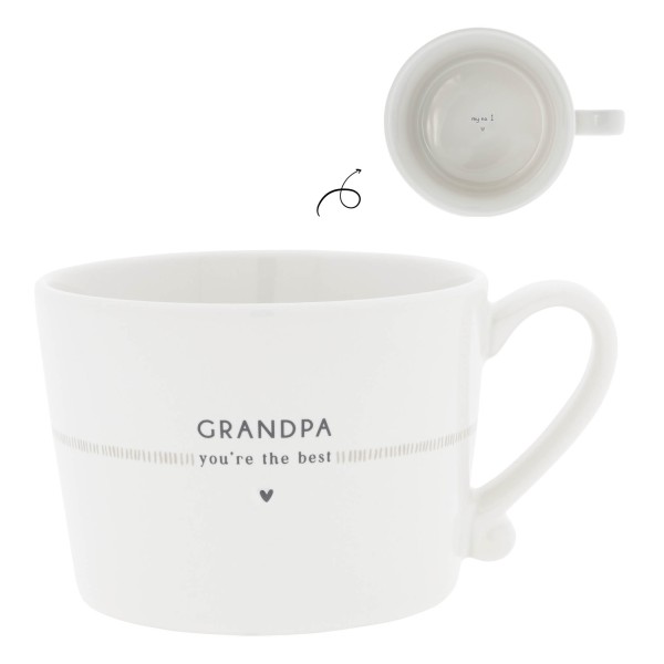 Bastion Collections - Tasse "GRANDPA - you're the best" - schwarz/weiß