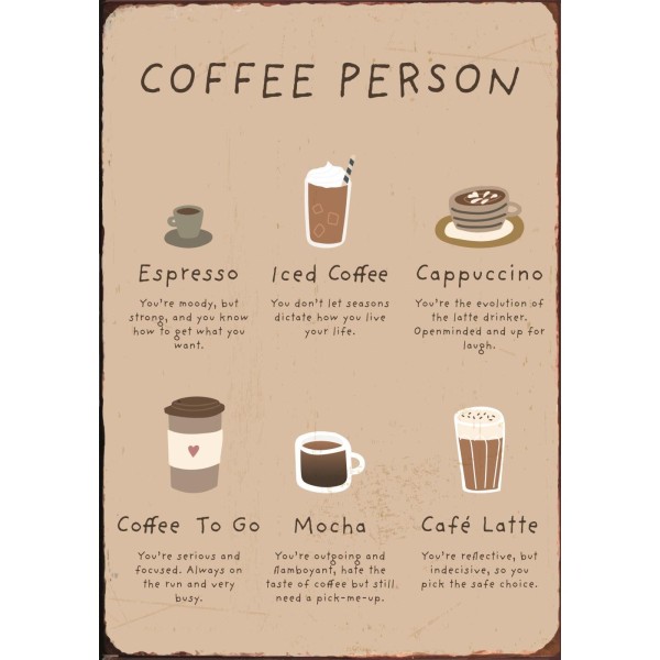 IB Laursen - Metallschild "Coffee Person"