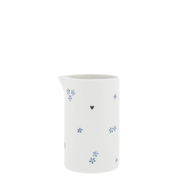 Bastion Collections - Milchkännchen "Daisy Flower Blue" - weiß/blau
