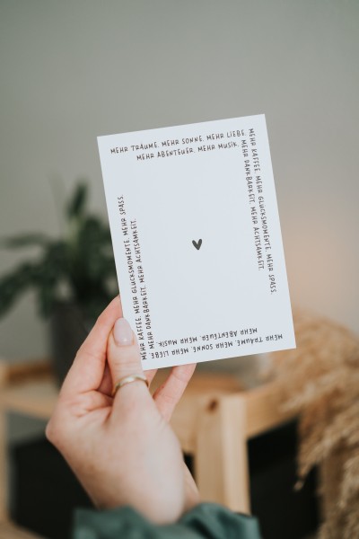 Heldenglück - Postkarte "Mehr Träume"