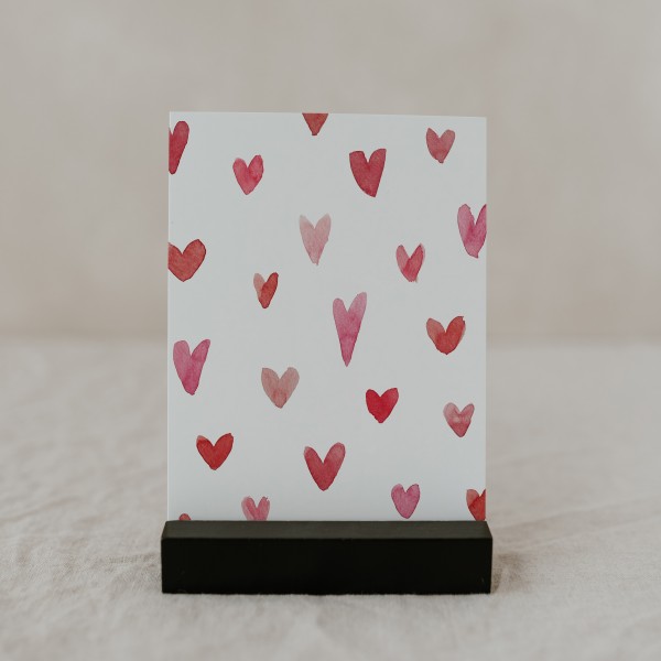 Eulenschnitt - Postkarte "Hearts"